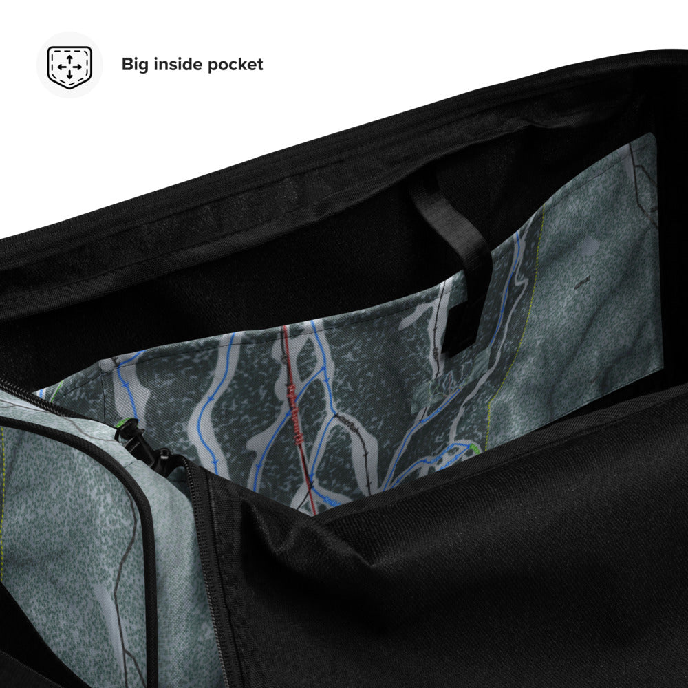 Bluewood, Washington Ski Trail Map Duffle Bag - Powderaddicts