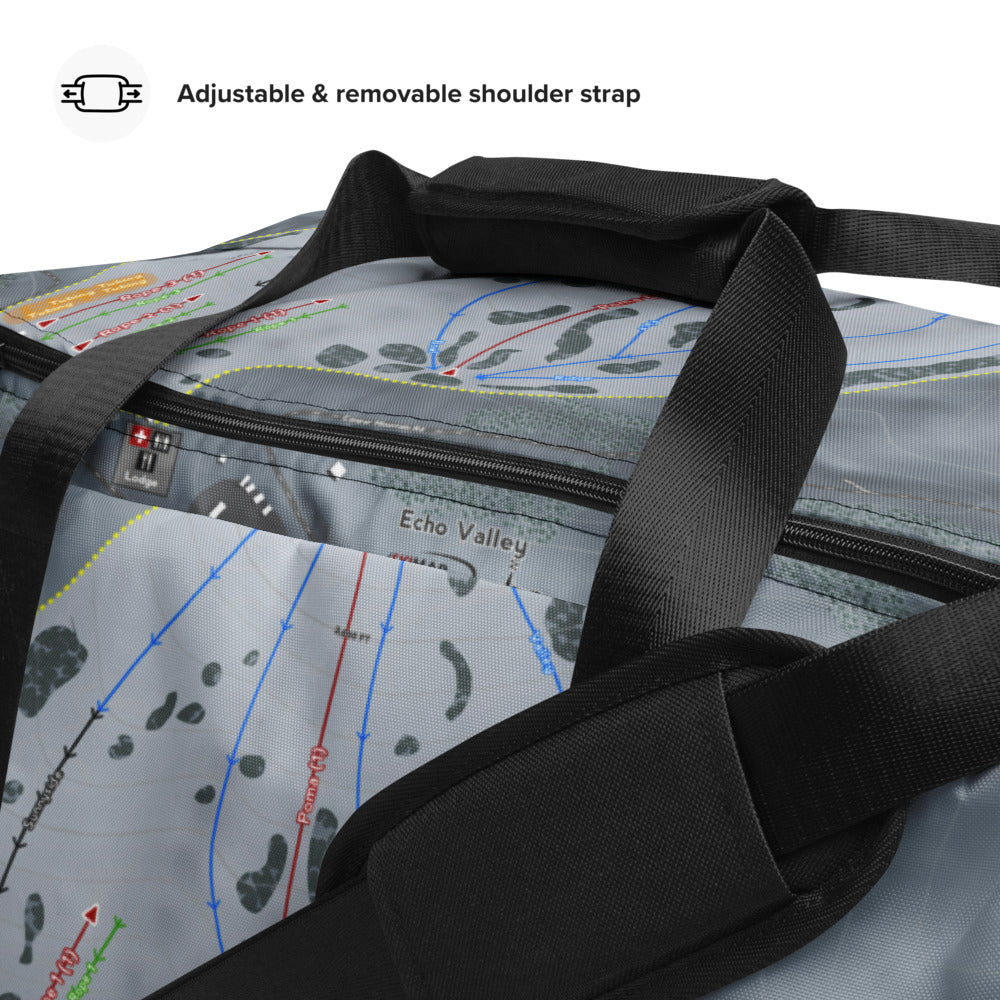 Echo Valley, Washington Ski Trail Map Duffle Bag - Powderaddicts