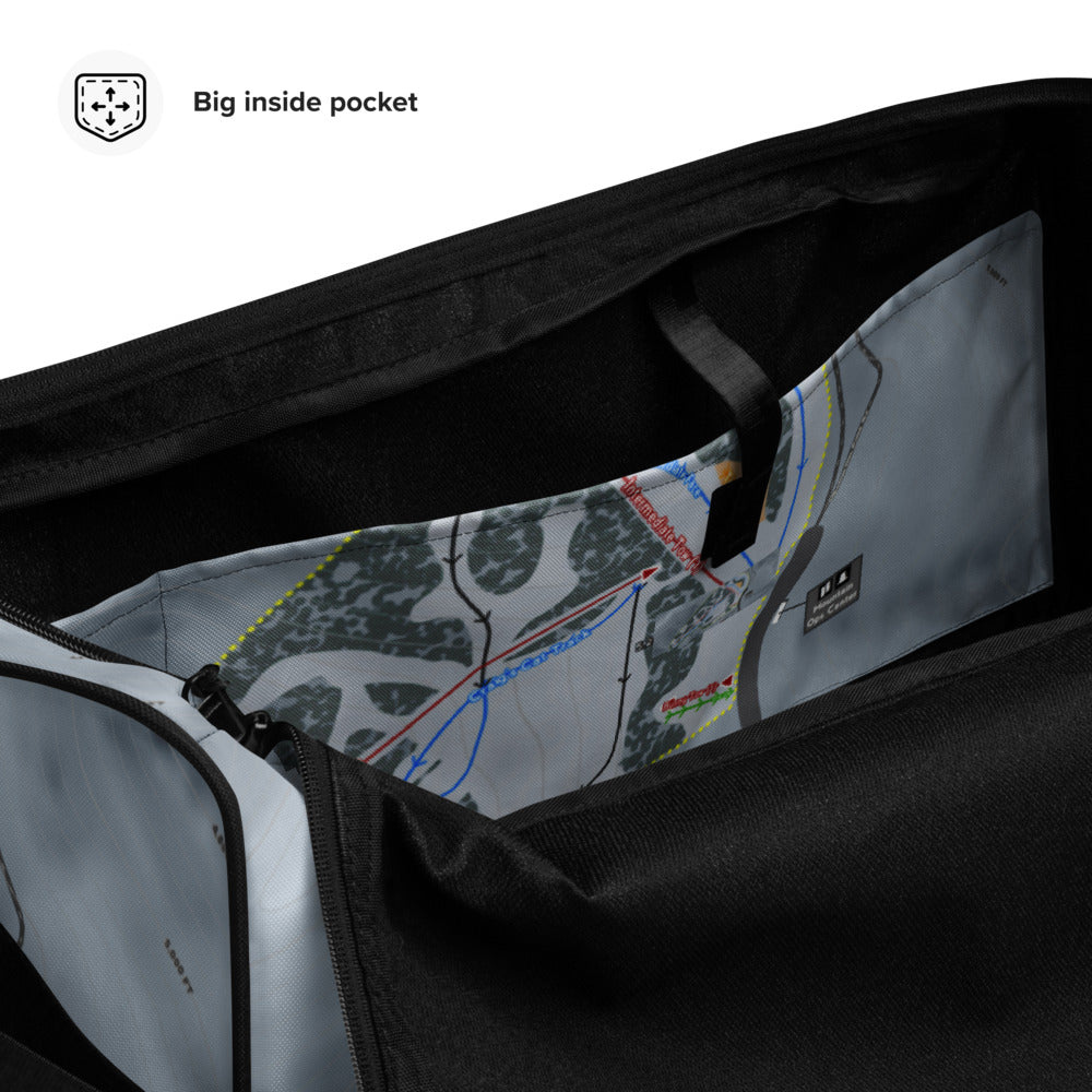 Hurricane Ridge, Washington Ski Trail Map Duffle Bag - Powderaddicts