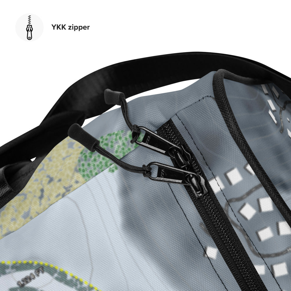 Christmas Mountain, Wisconsin Ski Trail Map Duffle Bag - Powderaddicts
