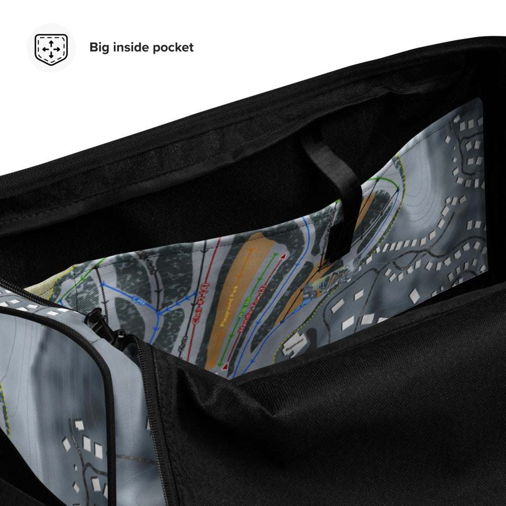 Christmas Mountain, Wisconsin Ski Trail Map Duffle Bag - Powderaddicts