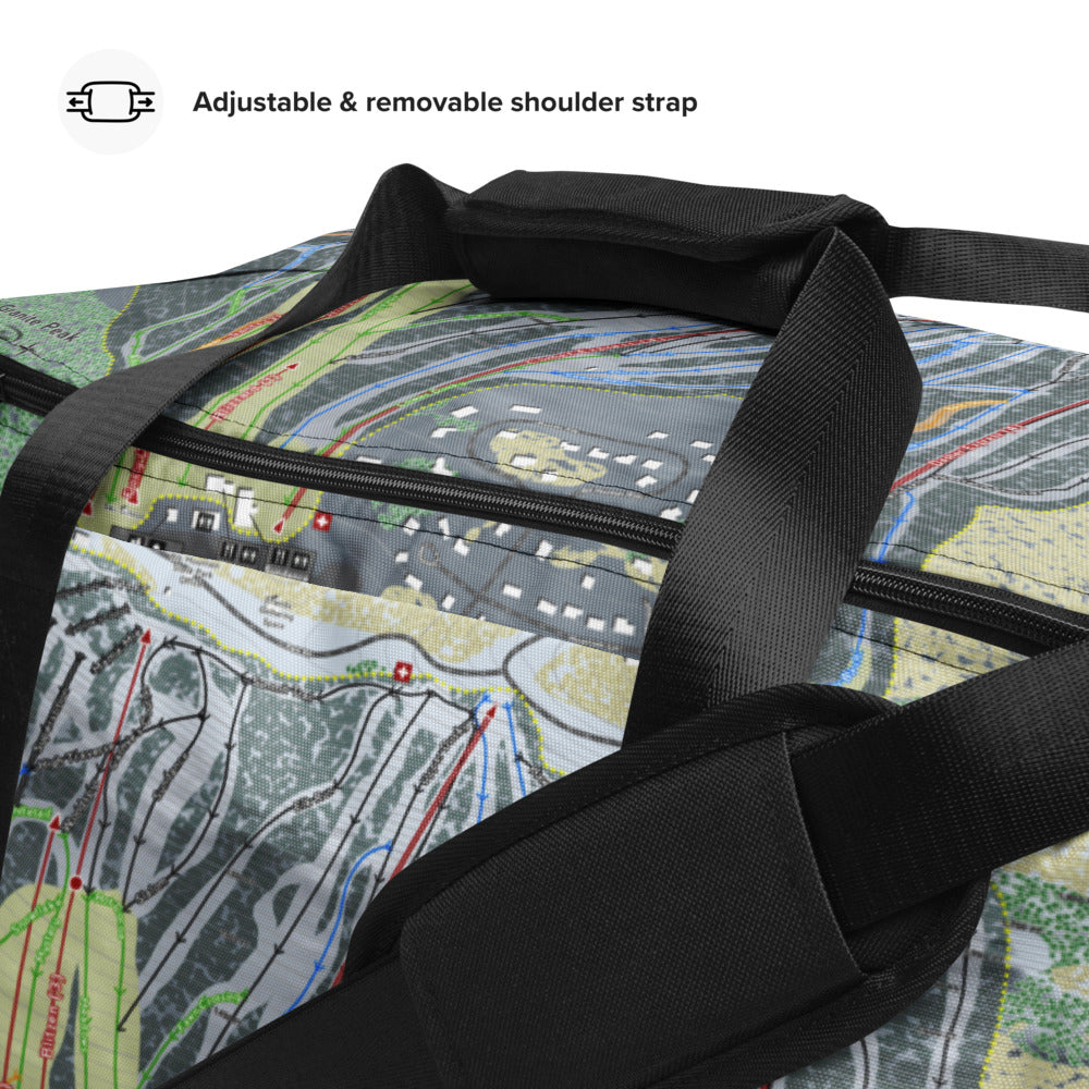 Granite Peak, Wisconsin Ski Trail Map Duffle Bag - Powderaddicts