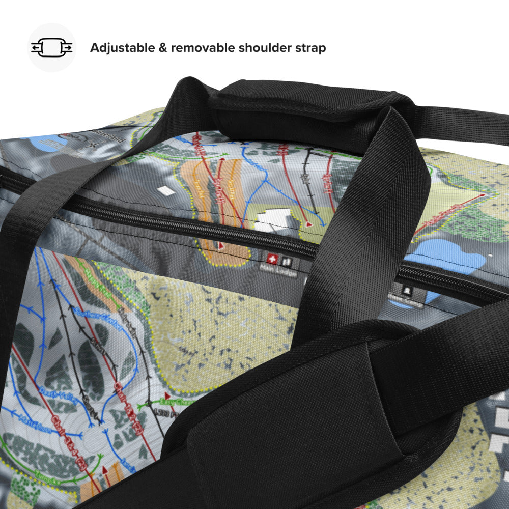 Little Switzerland, Wisconsin Ski Trail Map Duffle Bag - Powderaddicts