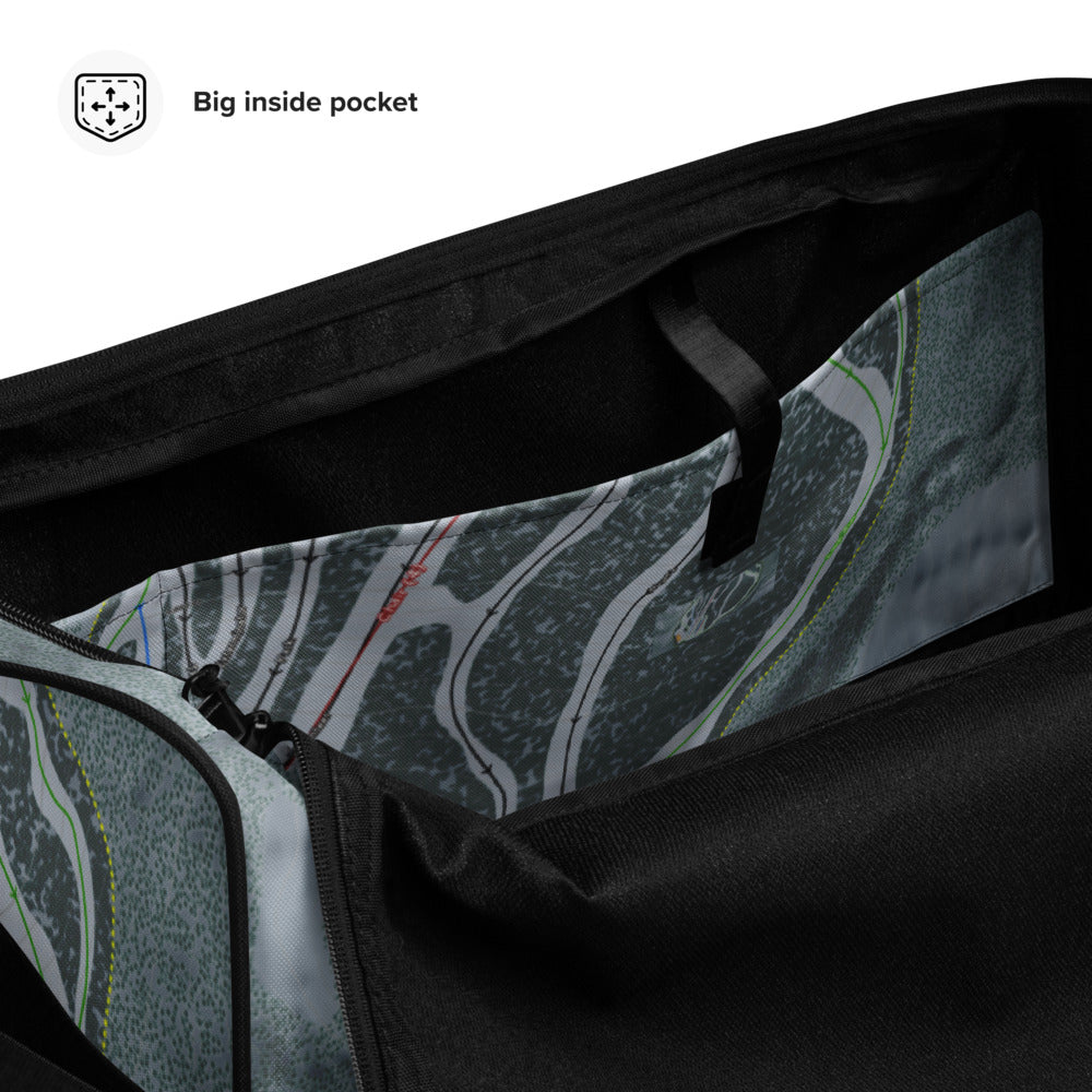 Loup Loup, Washington Ski Trail Map Duffle Bag - Powderaddicts