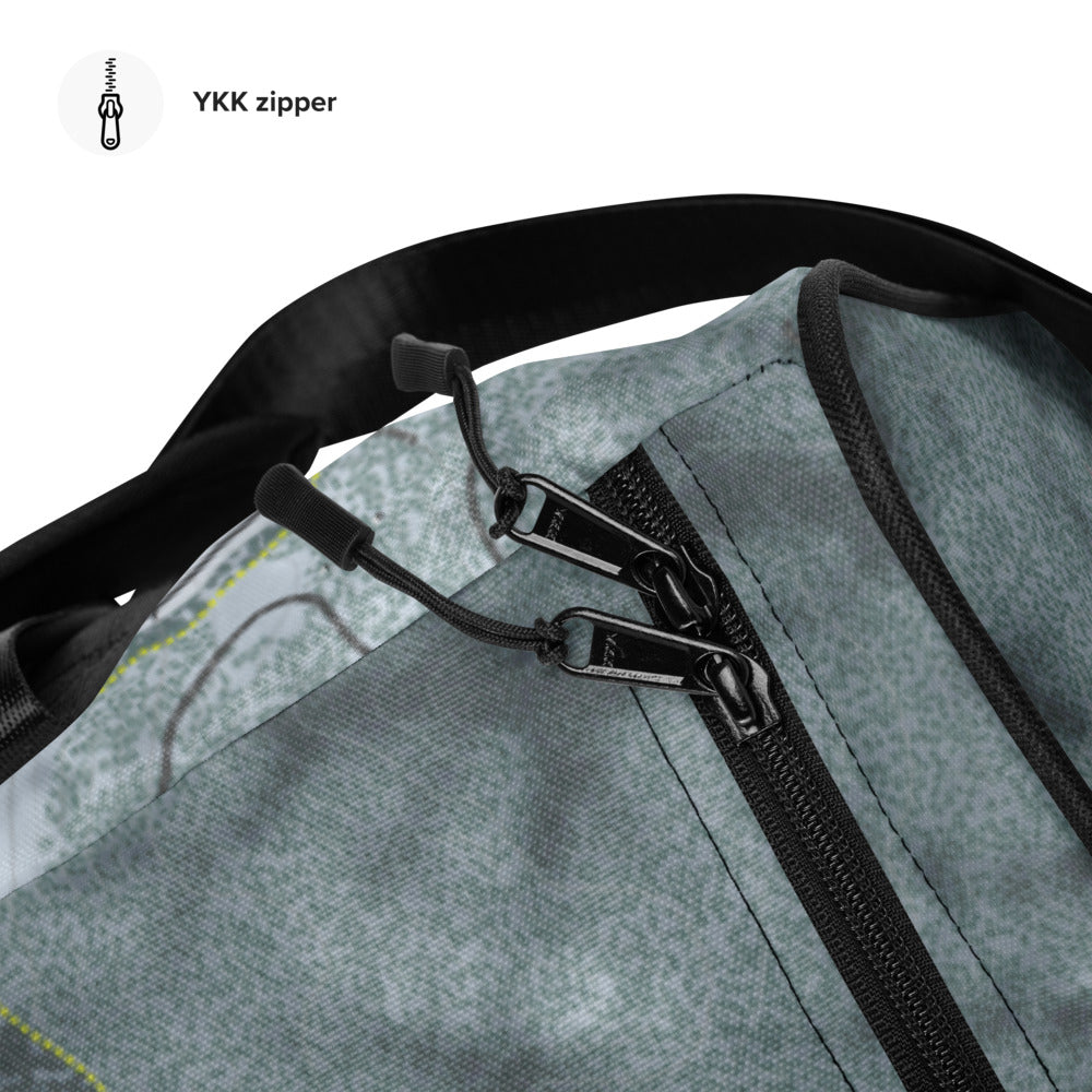 Mt Spokane, Washington Ski Trail Map Duffle Bag - Powderaddicts