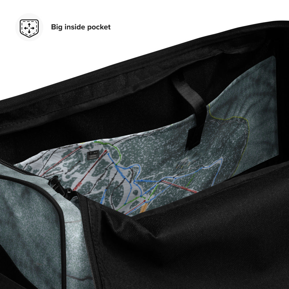 Mt Spokane, Washington Ski Trail Map Duffle Bag - Powderaddicts