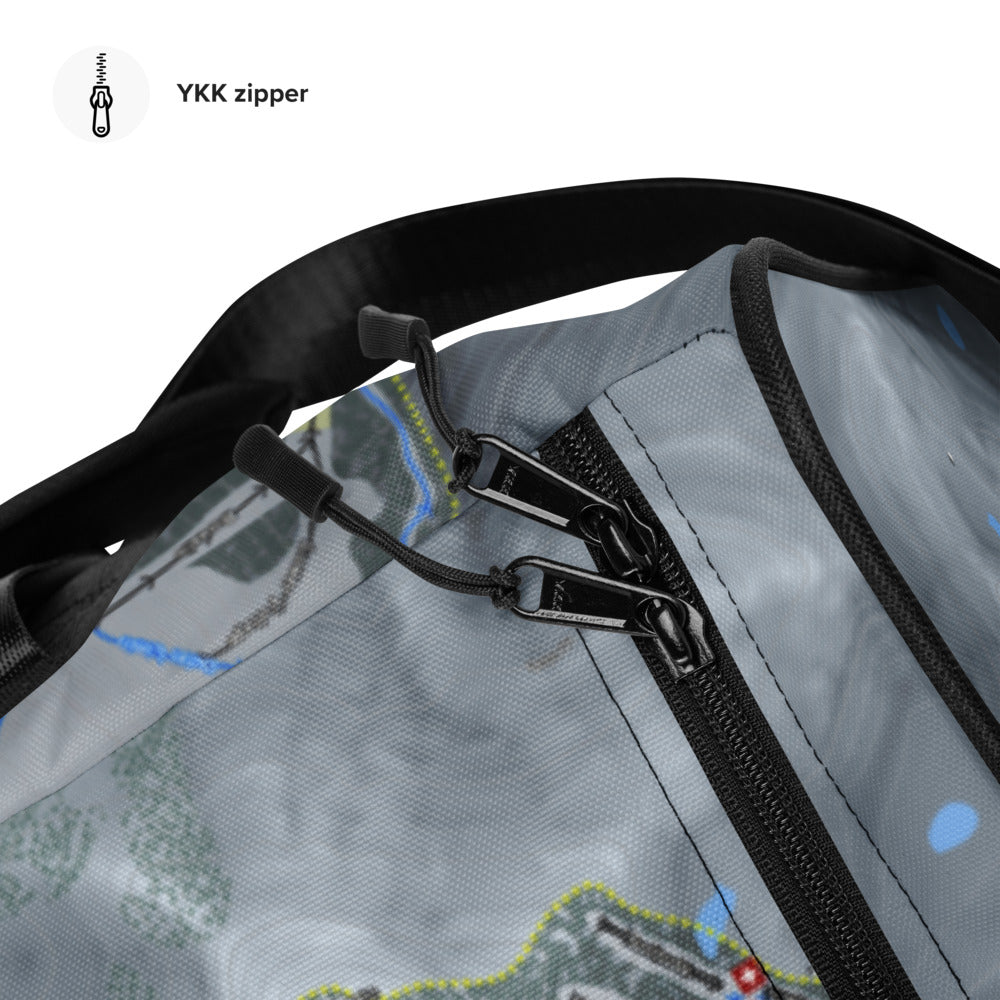 Stevens Pass,  Washington Ski Trail Map Duffle Bag - Powderaddicts