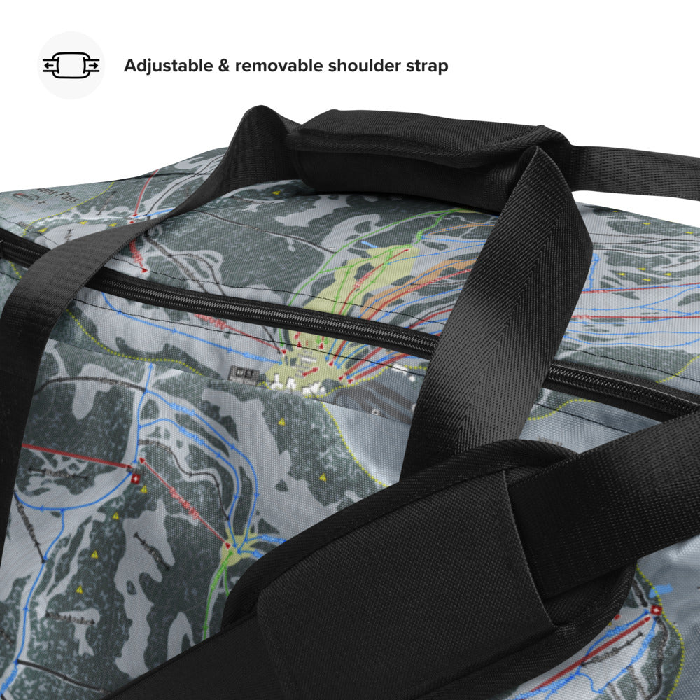 Stevens Pass,  Washington Ski Trail Map Duffle Bag - Powderaddicts