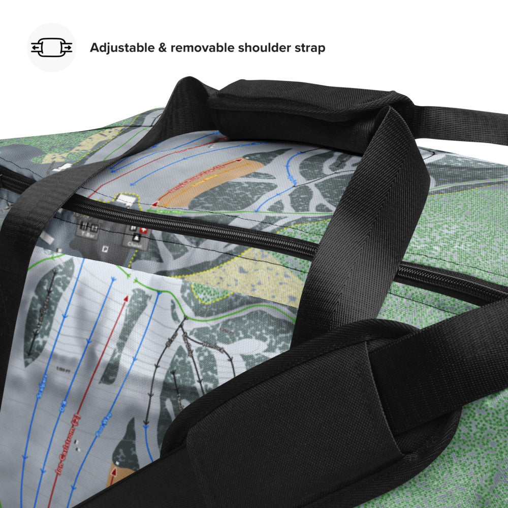 Mount Ashwabay, Wisconsin Ski Trail Map Duffle Bag - Powderaddicts