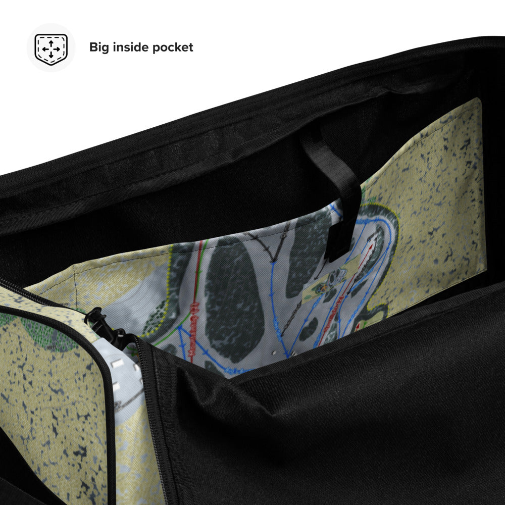 Mt LaCrosse, Wisconsin Ski Trail Map Duffle Bag - Powderaddicts