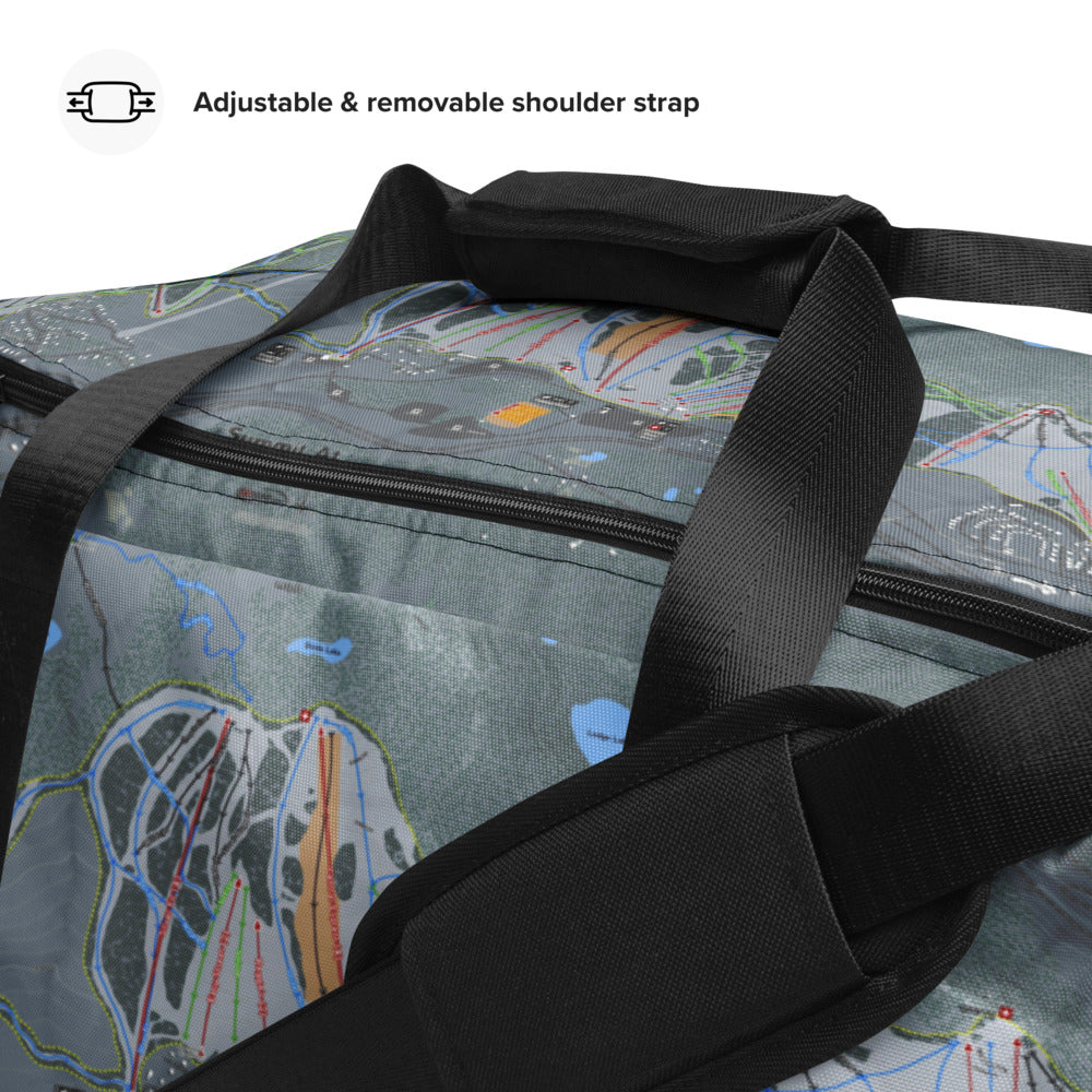 Summit At Snoqualmie,  Washington Ski Trail Map Duffle Bag - Powderaddicts