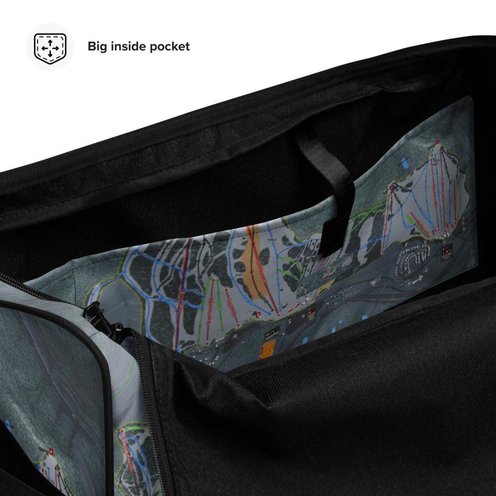 Summit At Snoqualmie,  Washington Ski Trail Map Duffle Bag - Powderaddicts