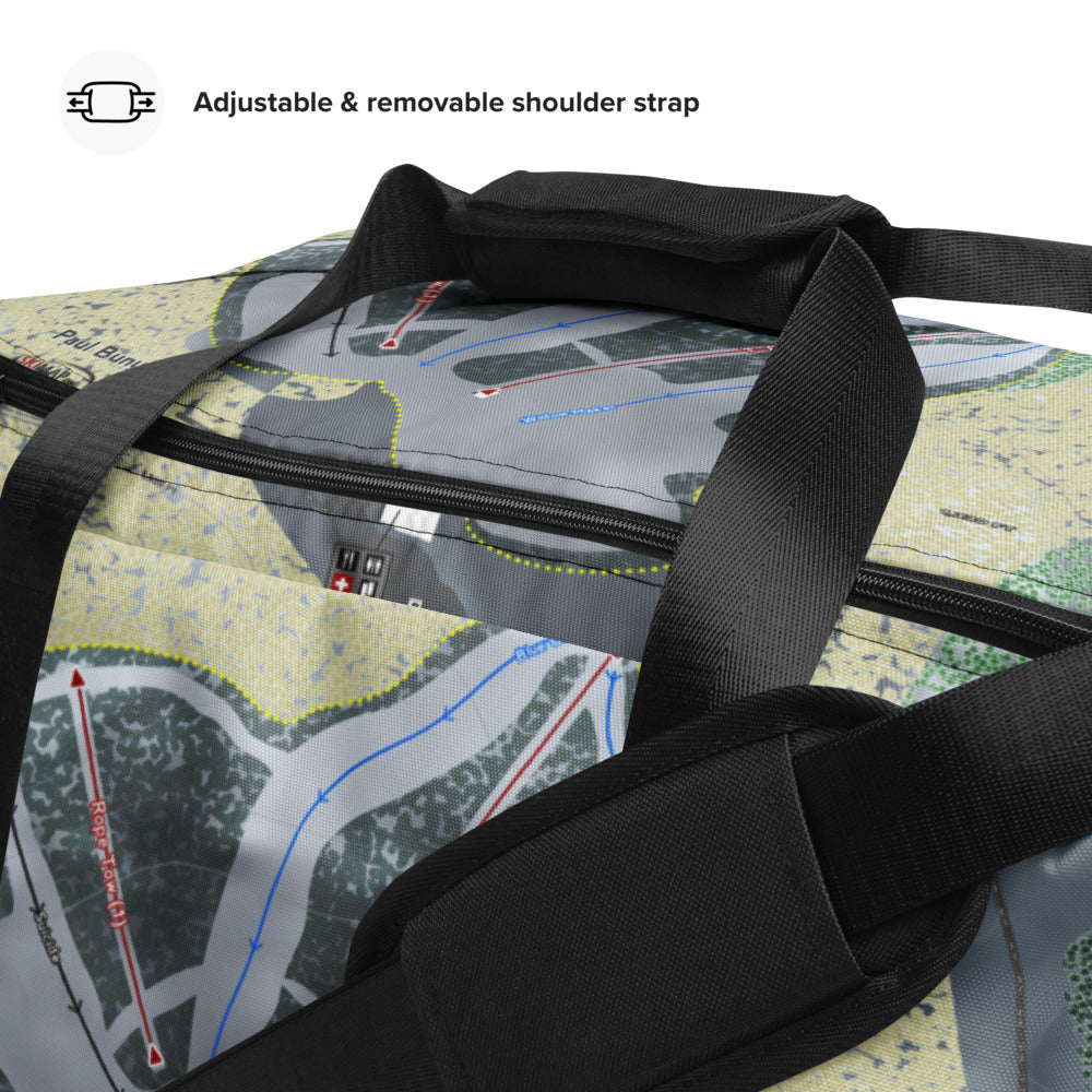 Paul Bunyan, Wisconsin Ski Trail Map Duffle Bag - Powderaddicts