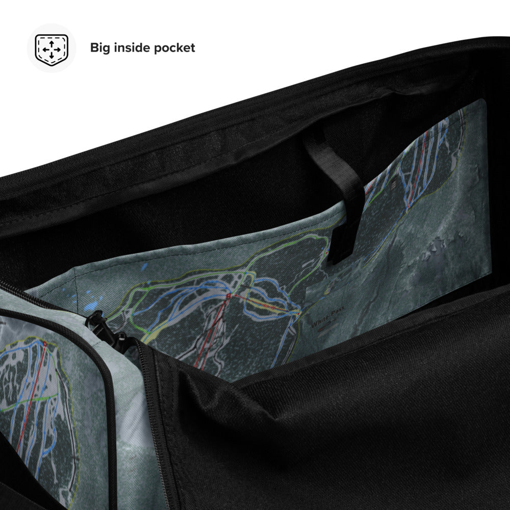 White Pass,  Washington Ski Trail Map Duffle Bag - Powderaddicts