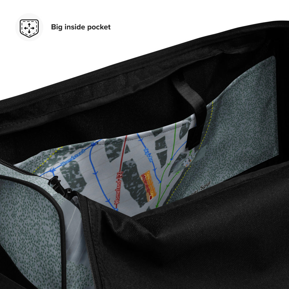 Cooper Spur, Oregon Ski Trail Map Duffle Bag - Powderaddicts