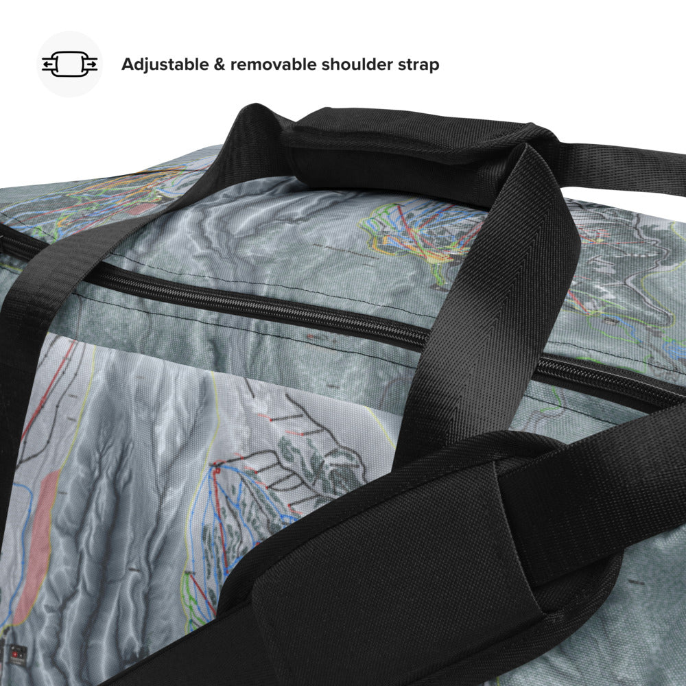 Mt Hood, Oregon Ski Trail Map Duffle Bag - Powderaddicts