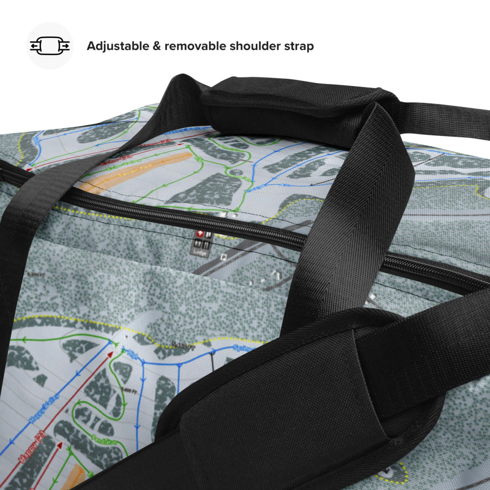 Spout Springs, Oregon Ski Trail Map Duffle Bag - Powderaddicts