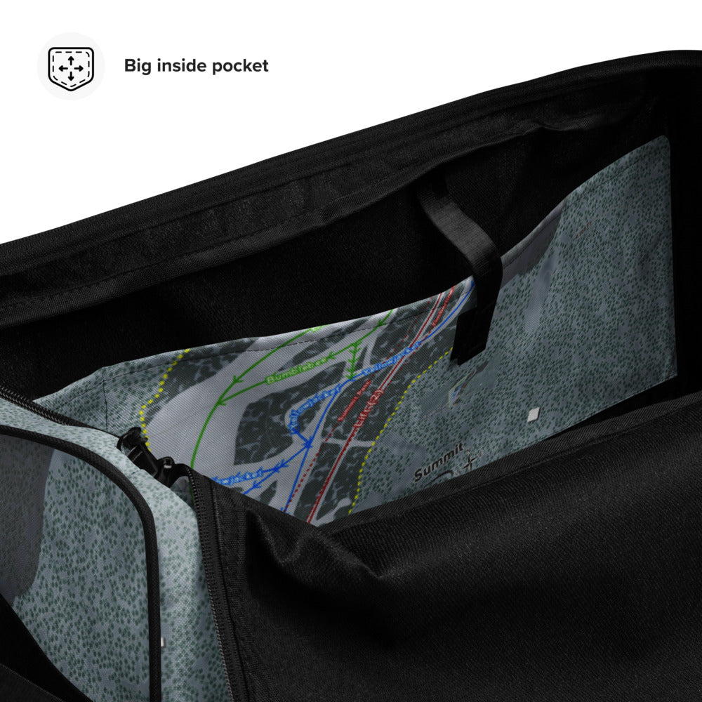 Summit, Oregon Ski Trail Map Fleece Blanket Duffle Bag - Powderaddicts
