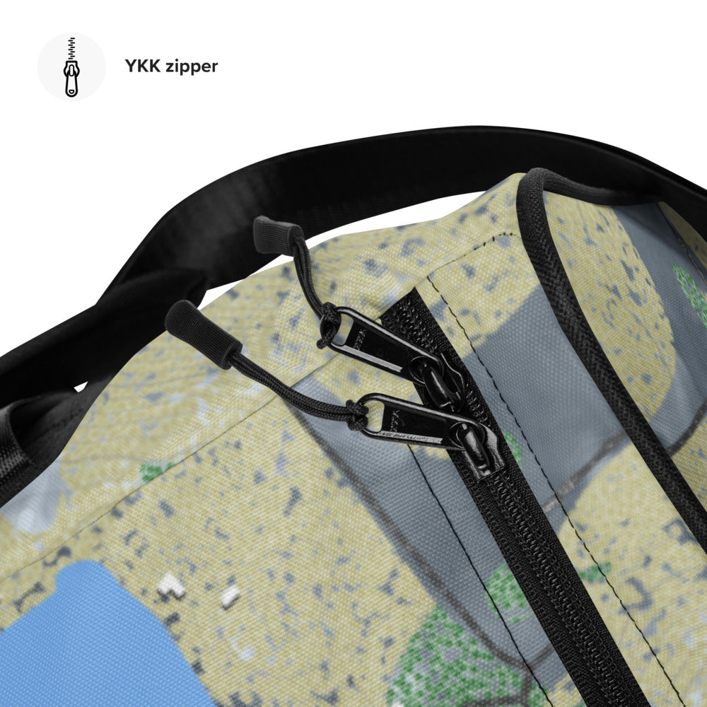 Whitecap Mountains, Wisconsin Ski Trail Map Duffle Bag - Powderaddicts