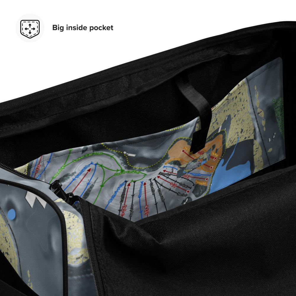 Wilmot, Wisconsin Ski Trail Map Duffle Bag - Powderaddicts