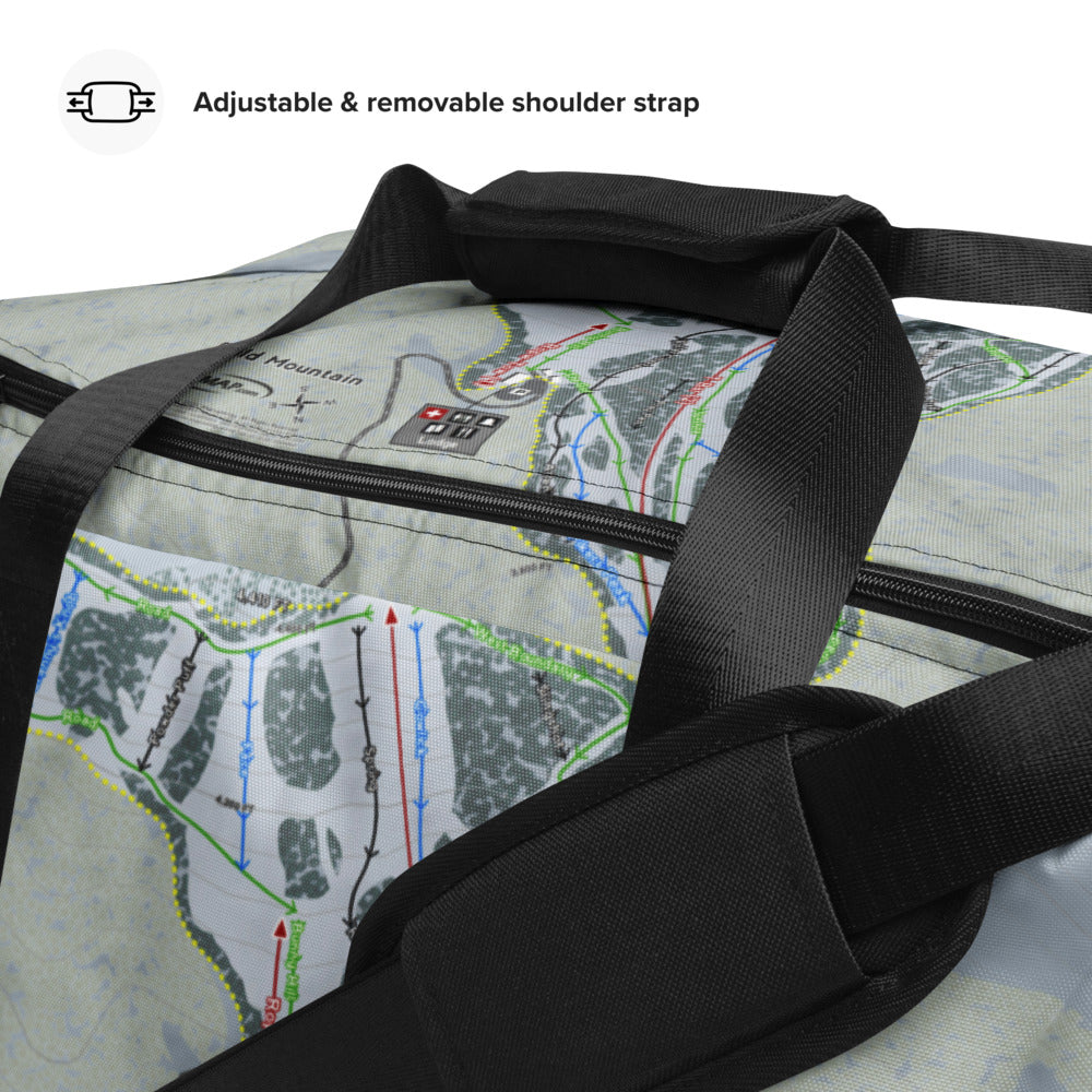 Bald Mountain, Idaho Ski Trail Map Duffle Bag - Powderaddicts