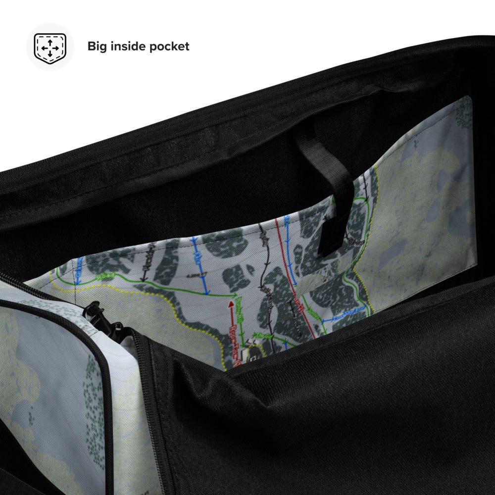 Bald Mountain, Idaho Ski Trail Map Duffle Bag - Powderaddicts