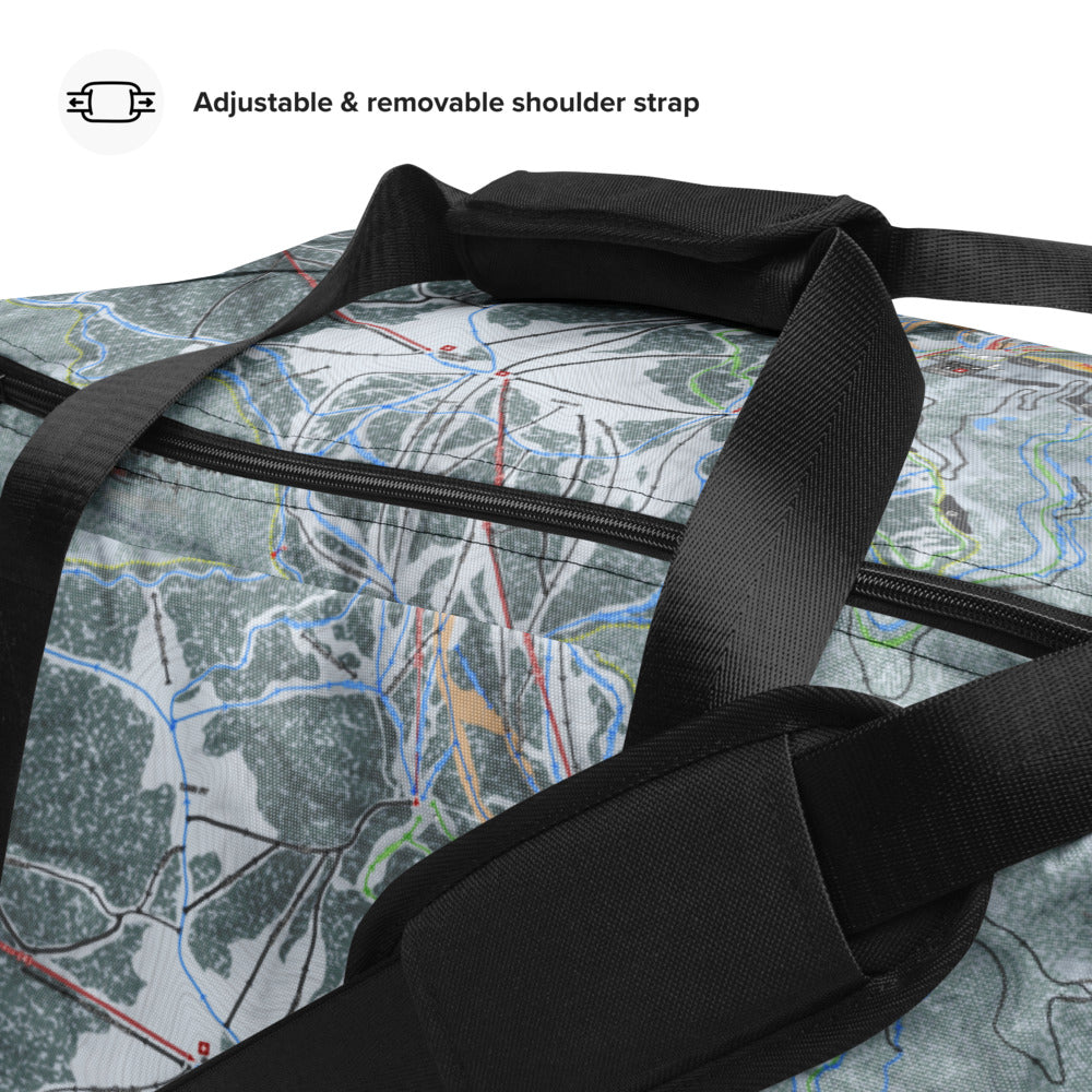 Bogus Basin, Idaho Ski Trail Map Duffle Bag - Powderaddicts