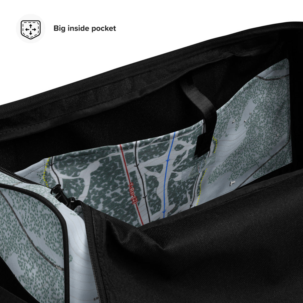 Cottonwood Butte, Idaho Ski Trail Map Duffle Bag - Powderaddicts