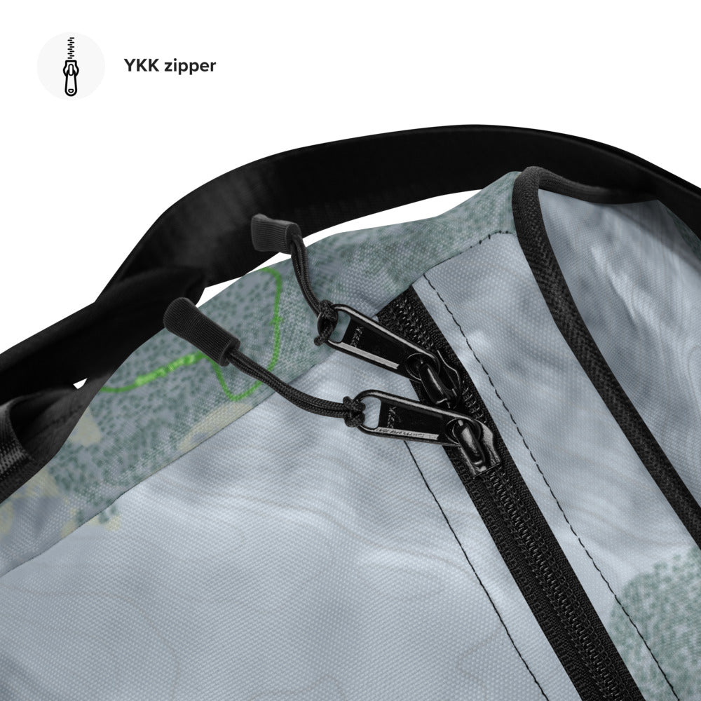 Kelly Canyon, Idaho Ski Trail Map Duffle Bag - Powderaddicts