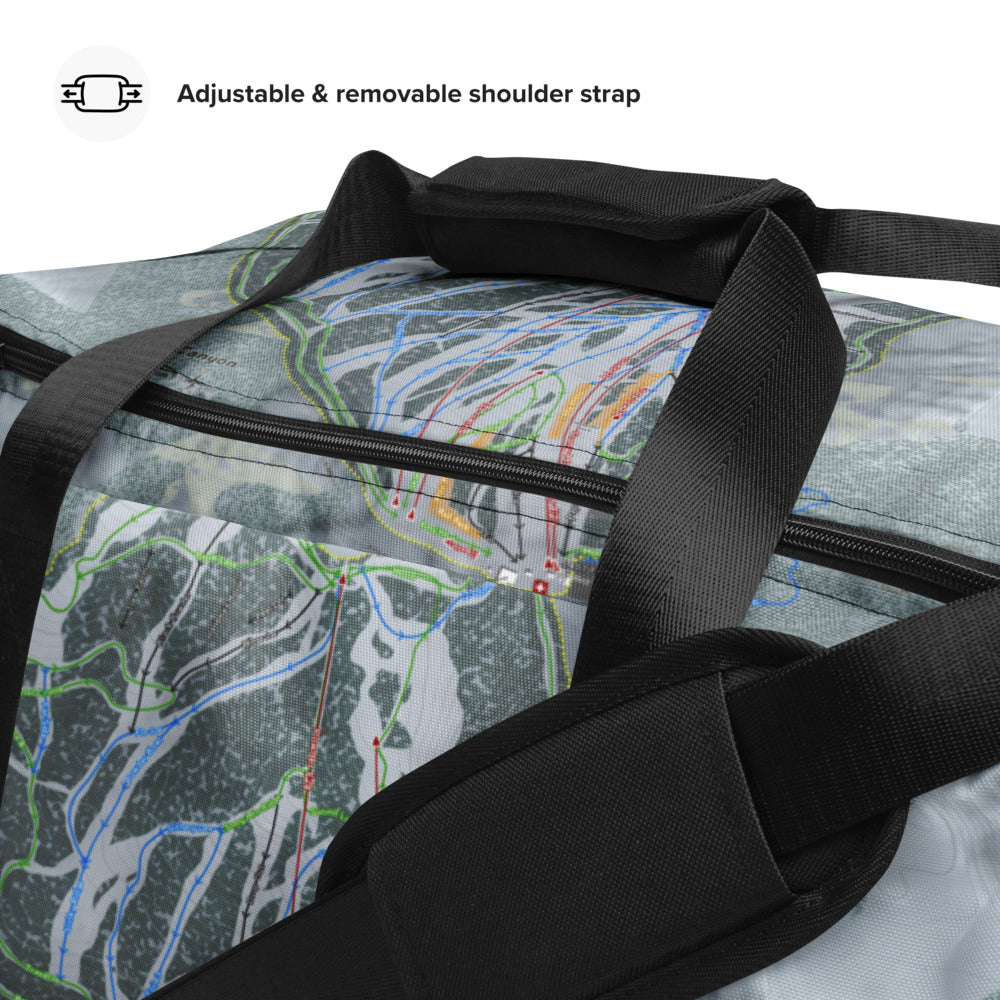 Kelly Canyon, Idaho Ski Trail Map Duffle Bag - Powderaddicts