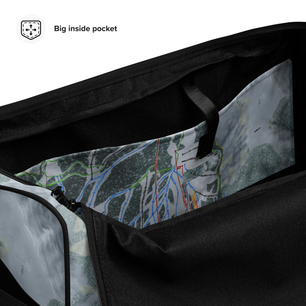 Kelly Canyon, Idaho Ski Trail Map Duffle Bag - Powderaddicts