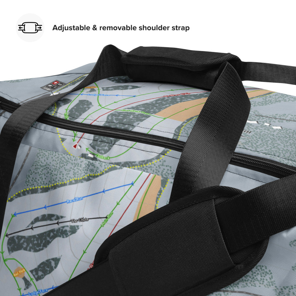 Little Ski Hill, Idaho Ski Trail Map Duffle Bag - Powderaddicts