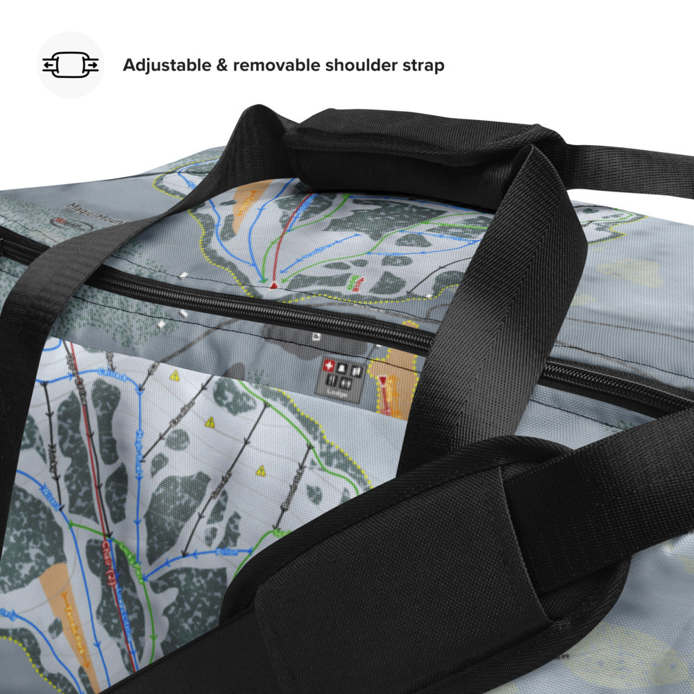 Magic Mountain, Idaho Ski Trail Map Duffle Bag - Powderaddicts