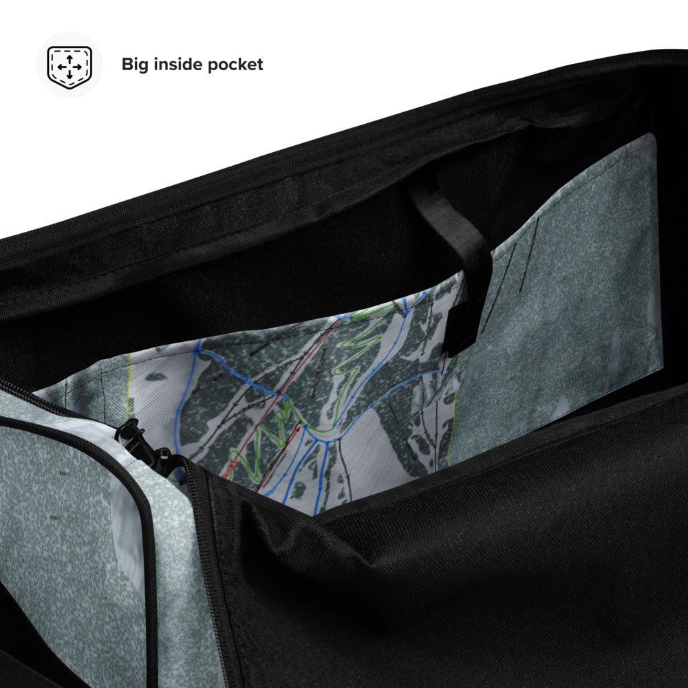Pebble Creek, Idaho Ski Trail Map Duffle Bag - Powderaddicts
