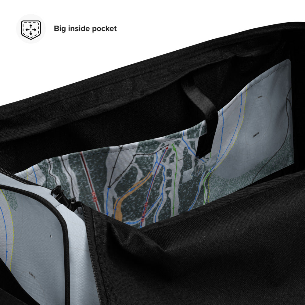 Pomerelle, Idaho Ski Trail Map Duffle Bag - Powderaddicts