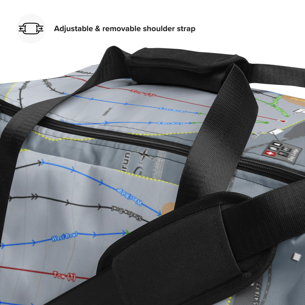 Rotaru, Idaho Ski Trail Map Duffle Bag - Powderaddicts