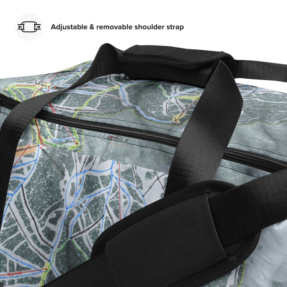 Silver Mountain, Idaho Ski Trail Map Duffle Bag - Powderaddicts