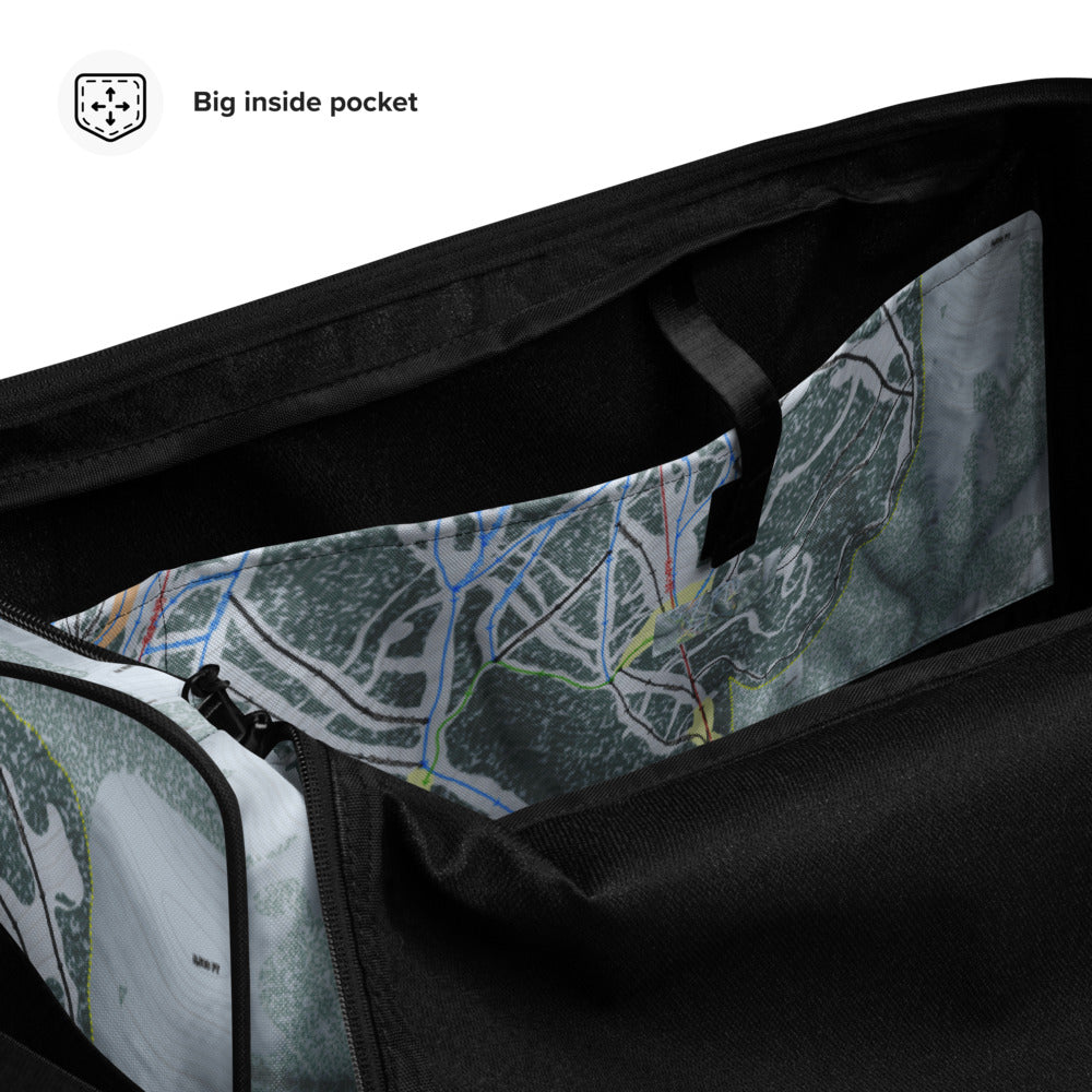 Silver Mountain, Idaho Ski Trail Map Duffle Bag - Powderaddicts