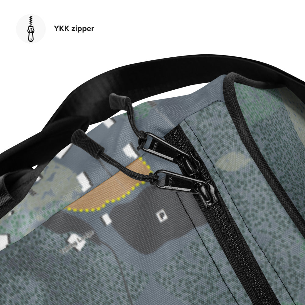 Nashoba Valley, Massachusetts Ski Trail Map Duffle Bag - Powderaddicts