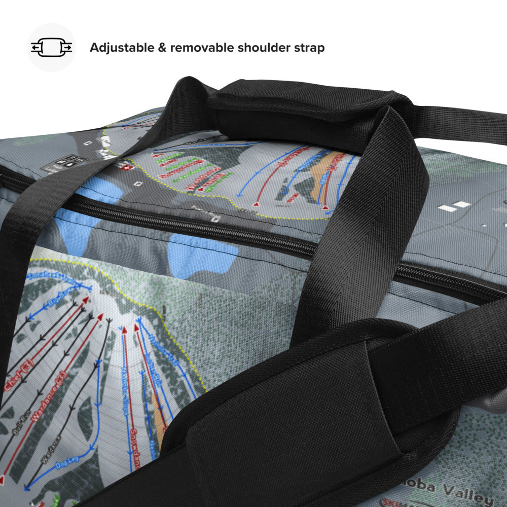 Nashoba Valley, Massachusetts Ski Trail Map Duffle Bag - Powderaddicts