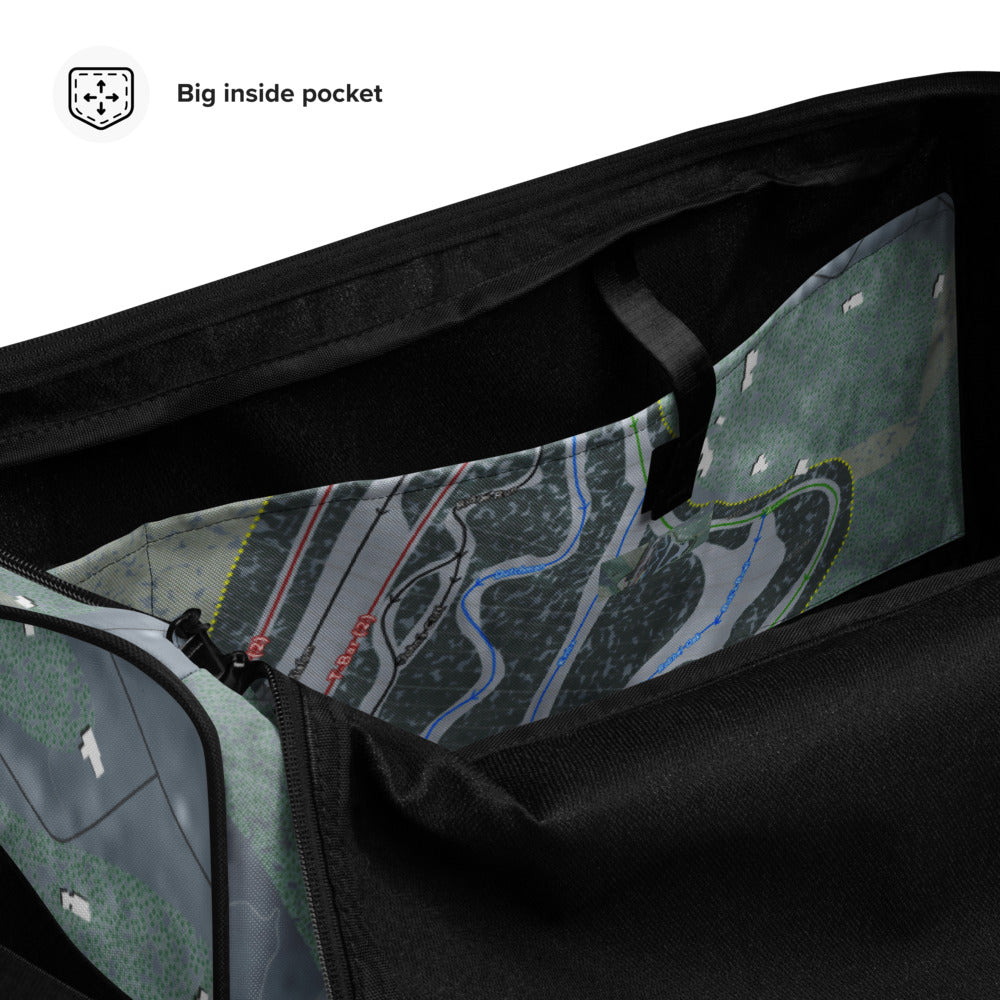 Otis Ridge, Massachusetts Ski Trail Map Duffle Bag - Powderaddicts