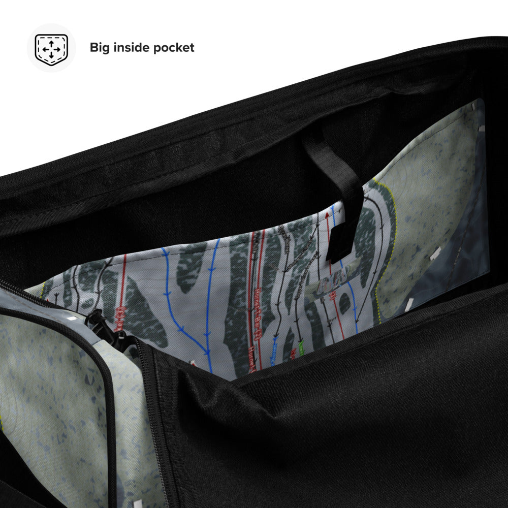 Ski Bradford, Massachusetts Ski Trail Map Duffle Bag - Powderaddicts