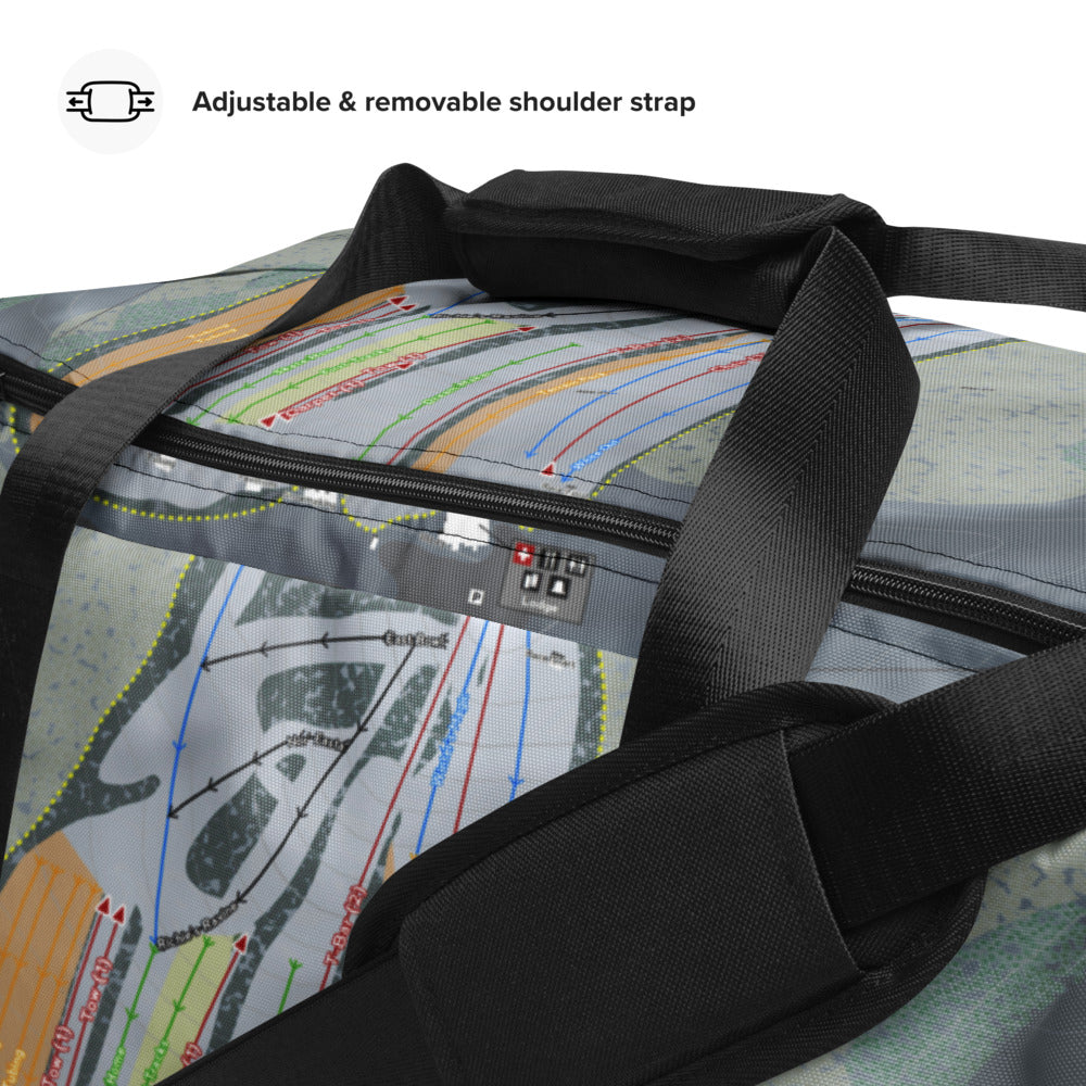 Ski Ward, Massachusetts Ski Trail Map Duffle Bag - Powderaddicts