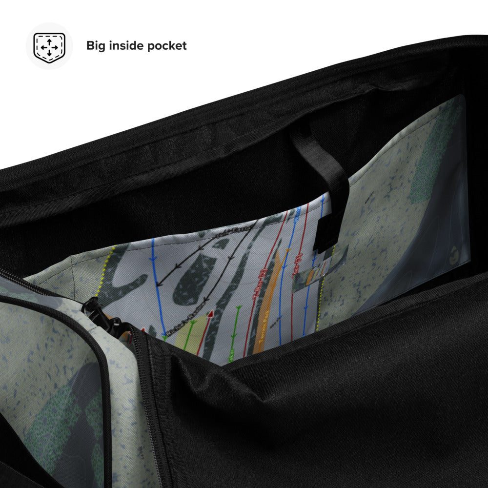 Ski Ward, Massachusetts Ski Trail Map Duffle Bag - Powderaddicts