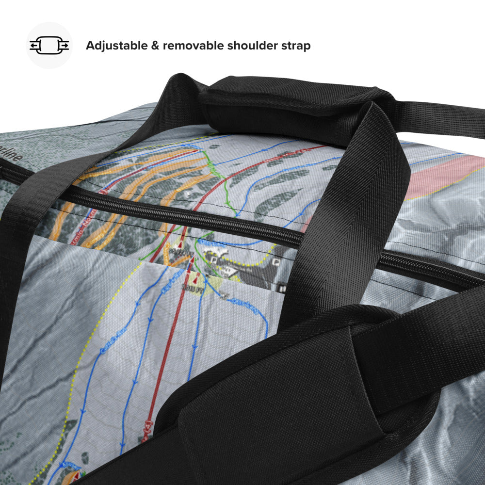 Timber line, Oregon Ski Trail Map Duffle Bag - Powderaddicts