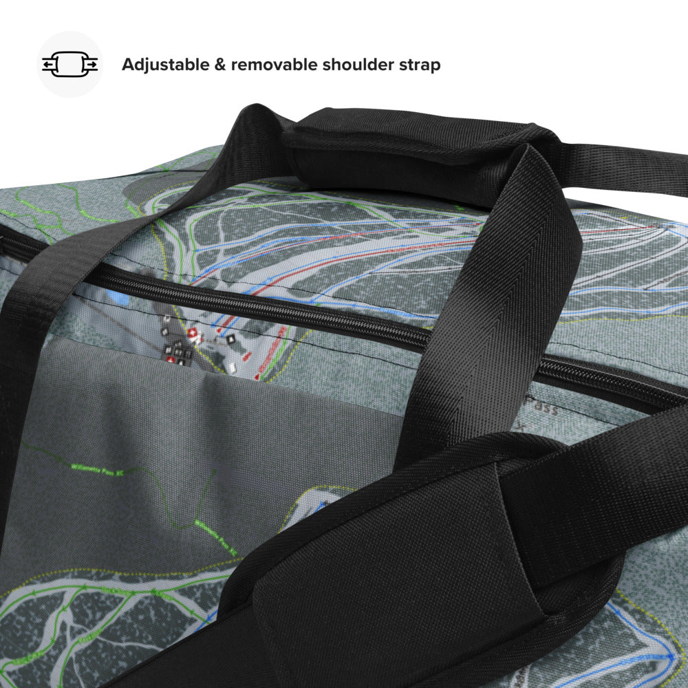 Willamette Pass, Oregon Ski Trail Map Duffle Bag - Powderaddicts