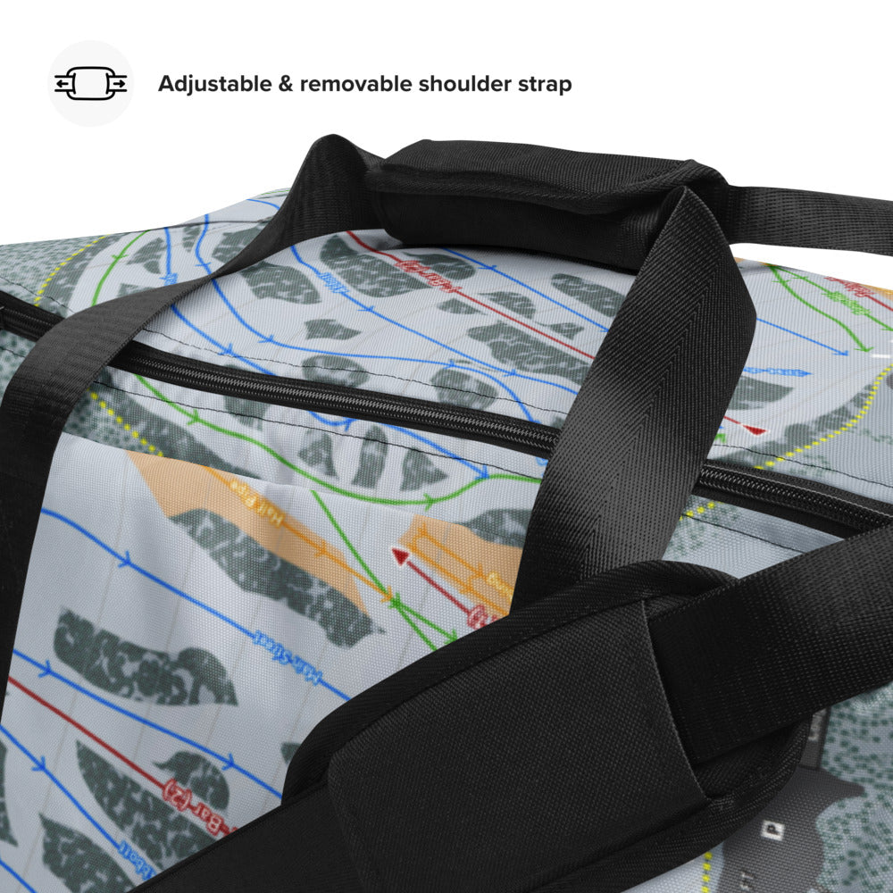 Snowhaven, Idaho Ski Trail Map Duffle Bag - Powderaddicts