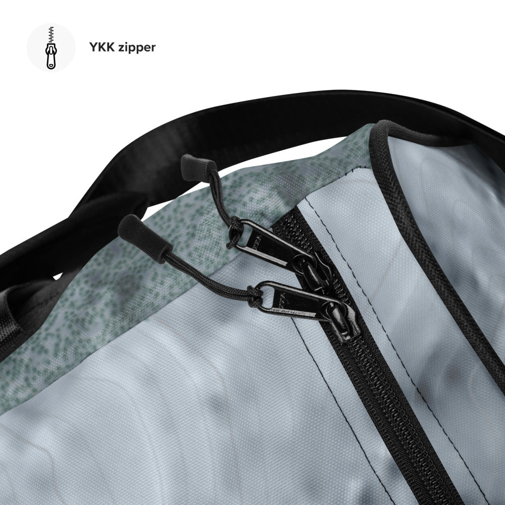 Antelope Butte, Wyoming Ski Trail Map Duffle Bag - Powderaddicts