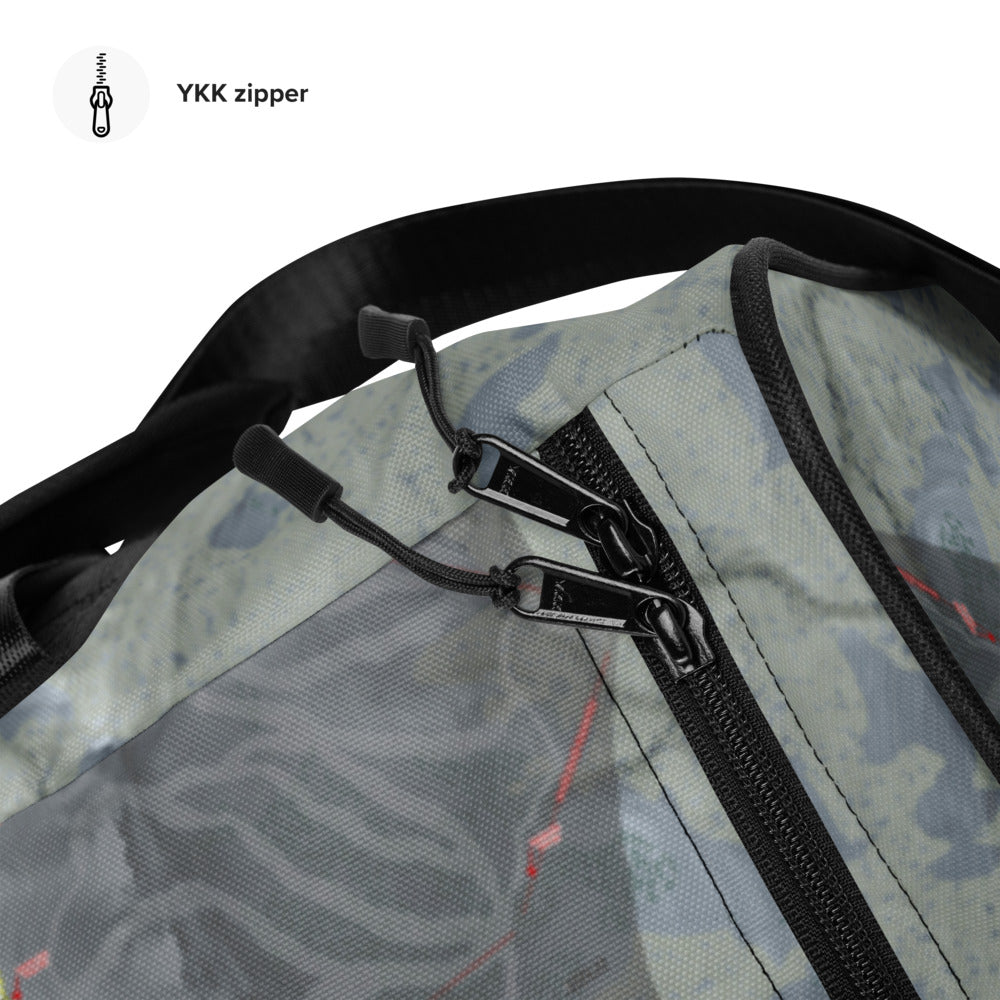 Grand Targhee, Wyoming Ski Trail Map Duffle Bag - Powderaddicts