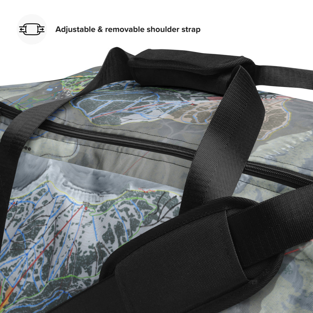 Grand Targhee, Wyoming Ski Trail Map Duffle Bag - Powderaddicts